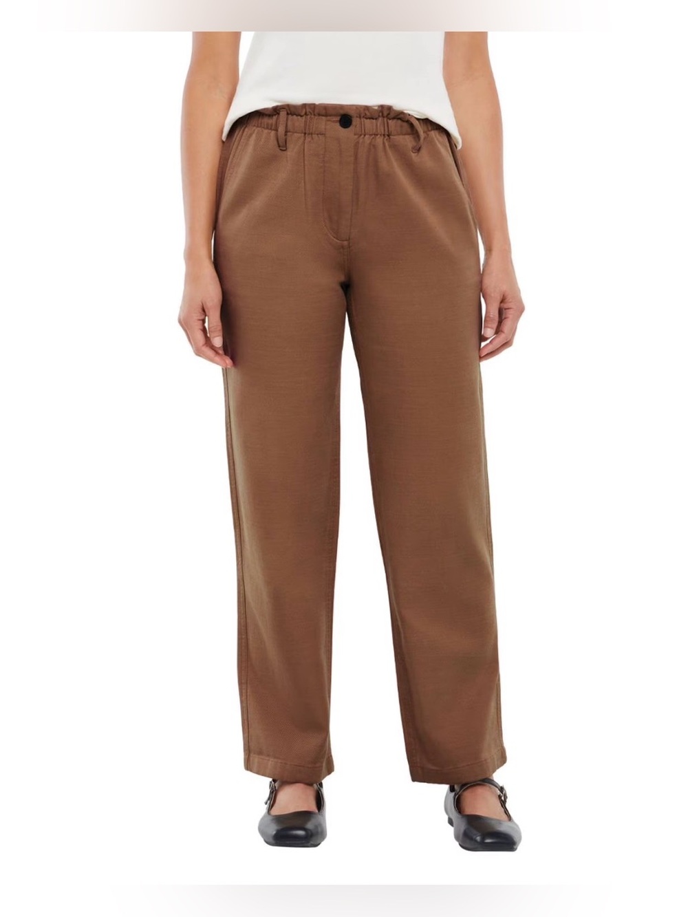 GAP Brown Wide-Leg Pull-On Pants
